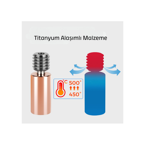 FLSUN V400 Titanyum Alaml Barel - M7x20.5mm