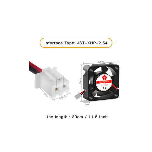 24V 30x30x10mm Kare Fan - 3D Yazc Uyumlu