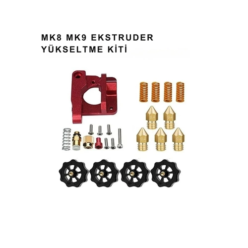 MK8 Red Extruder Left Hand (Sol  El) - Upgrade Kit