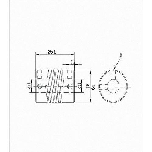 3D Yazc 5x8 mm Esnek Kaplin(Gri)