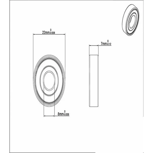 3D Yazc Uyumlu 608zz Rulman