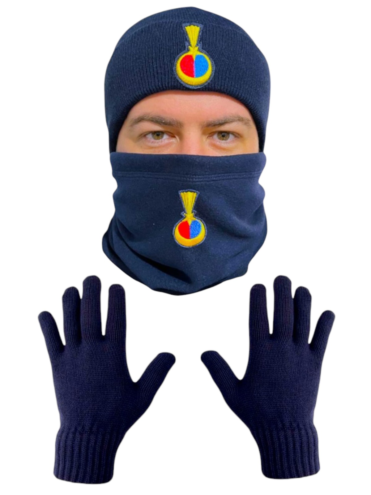 Jandarma Kışlık Set Lacivert Renk Bere & Boyunluk & Eldiven