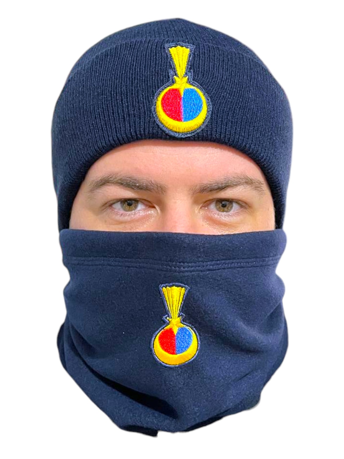 Asker Vadisi Lacivert Jandarma Yün Bere ve Polar Boyunluk Seti