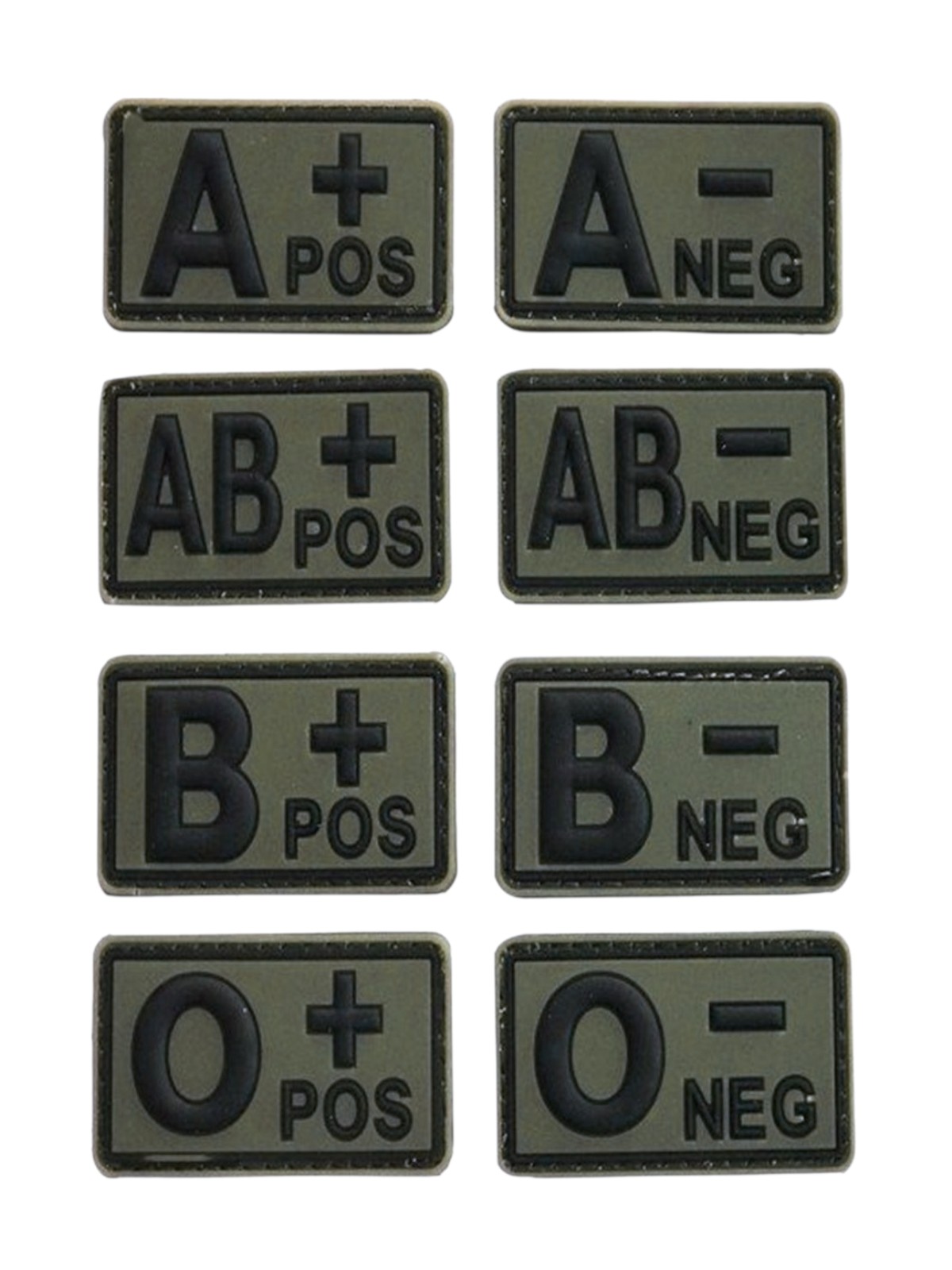 Slikon PVC Kan Grubu Patch Arma Cırtlı ( 5cm x 2.5 cm ) 2 Adet