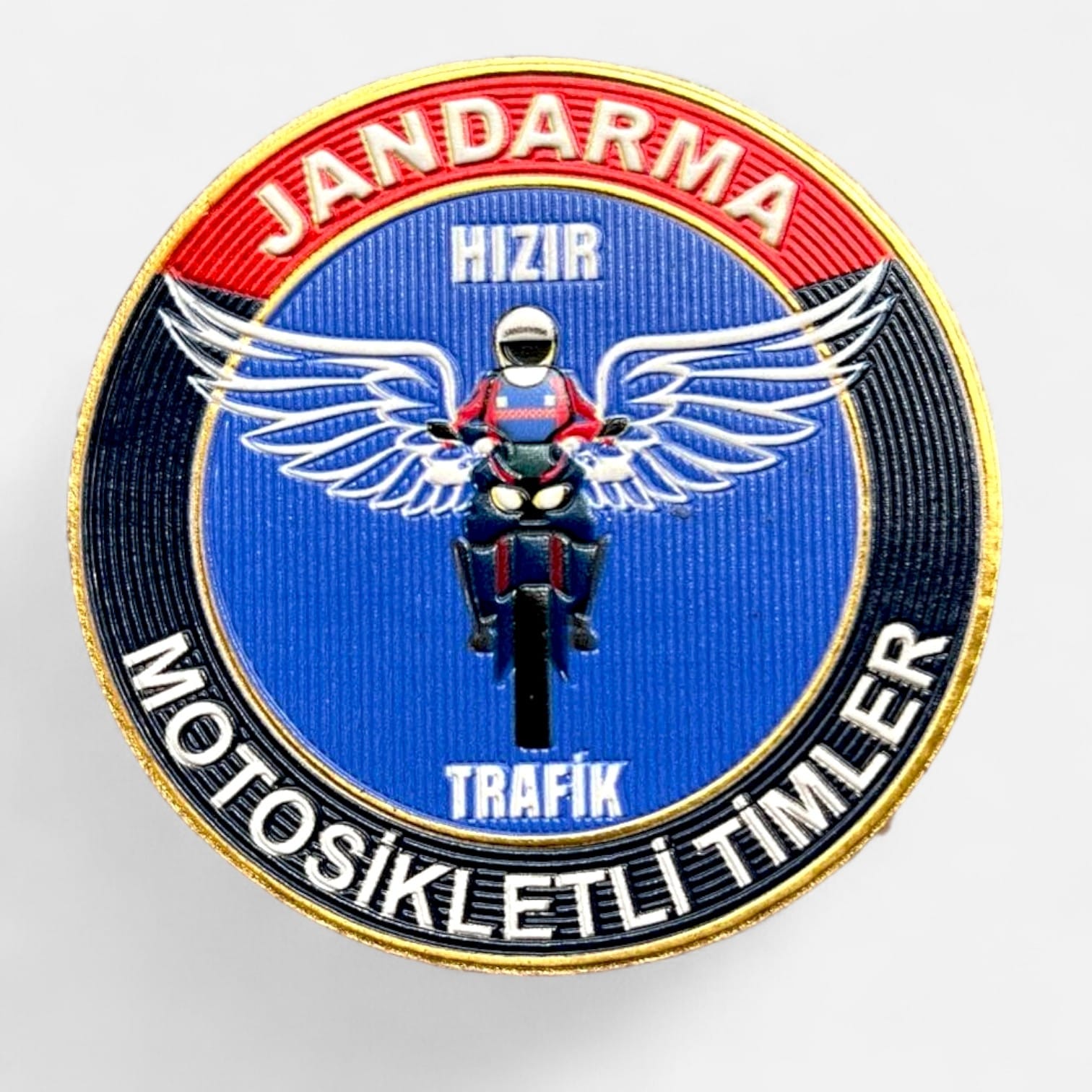 Jandarma Motorsikletli Trafik Timi - Hızır Timi 3D Slikon Arma