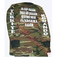 E�ofman Tak�m� �ocuk Kamuflaj Yaz�l�