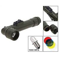 3 Renkli Filtreli El Feneri L Tipi Askeri Model