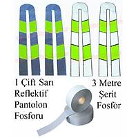 Reflektif Fosfor Sar� Renk ( 1 �ift )