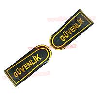 G�venlik Apoleti Siyah Renk Sar� Nak�� ��leme