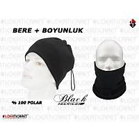 Boyunluk & Bere Polar Siyah Renk