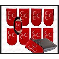 Sticker �arj�r Kapa�� �� Hilal Bayrak K�rm�z� Renk( 4 Adet )