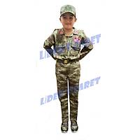 Asker �ocuk K�yafeti Kamuflaj Nano �apkal� Tak�m