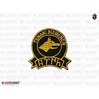 Kurt Ba�l� ''TENGR� B�ZMENEN T�RK'' Yaz�l� Siyah/Sar� Renk Arma Pe�