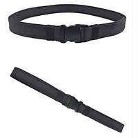 Siyah Ince Palaska - Ayarlanabilir C�rtl� Outdoor Kemer - 4 cm(Tak�m Elbise Palaskas� �nce Tip)