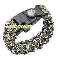 Paracord Bileklik Hakil - Beyaz Kamuflaj Model 5