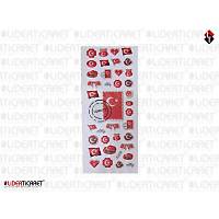Sticker  T�rk Bayra�� Mini 35 Adet Kar��s�k Boy