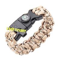 Paracord Bileklik Kahve - Siyah Kamuflaj Model 1