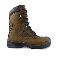 Oks Astro �zel �retim Kahve Bek�i & Askeri & Polis Botu Tamam� Deri Fermuarl�