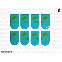 Sticker �arj�r Kapa�� G�kt�k�e T�rk Yaz�l� Kurt Logo Turkuaz Renk ( 3 Adet )