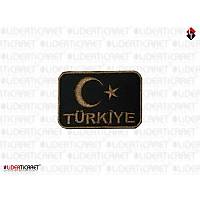 T�rk Bayra�� T�rkiye Yaz�s� Siyah Renk Eskitme