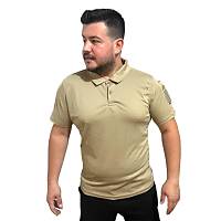 Taktik Tshirt Polo Yaka K�sa Kol Bej Renk