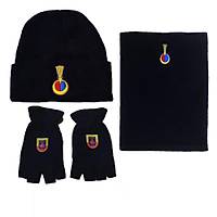 Jandarma K��l�k Set Lacivert Renk Y�n Bere & Polar Boyunluk & Polar Kesik Eldiven armal�