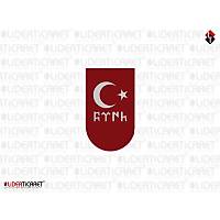 Sticker �arj�r Kapa�� G�kt�k�e T�rk Ayy�ld�z (3 Adet )