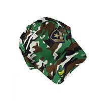 Asker �ocuk �apkas� Kamuflaj Renklerde 3 Farkl� Renk 7-12 Ya� ��in