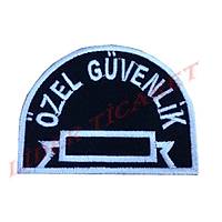 �zel G�venlik D Kol Armas� Siyah Renk Beyaz Nak�� ��leme