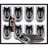 Sticker �arj�r Kapa�� Bozkurt Resimli  (  4 Adet )