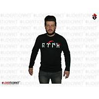 Sweatshirt Siyah Renk Ayy�ld�z G�kt�rk�e T�rk Yaz�l�