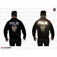 Polar Polis Montu Reflekt�rl� Yaz�l� Armal� Slim-fit Kesim