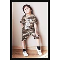 Asker �ocuk Penye Tak�m Kamuflaj