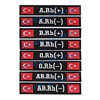 T�rk Bayrakl� Kan Grubu C�rtl� (Bacak K�l�flar� ve Pantolon Cep Kapaklar� ��in)