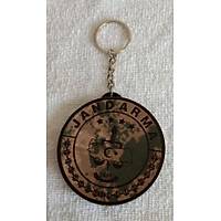 Jandarma Kamuflaj Anahtarl�k �ift Tarafl� 3D Silikon Kabartmal�