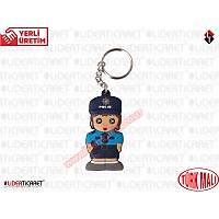 Kau�uktan �mal Bayan Polis Anahtarl�k Renkli