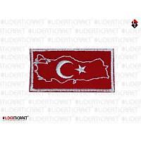 T�rkiye Haritas� Bayrakl�  Armas�/Pe� C�rtl� Model 1