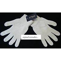 Y�n Eldiven �ift Kat Beyaz Renk Bayan