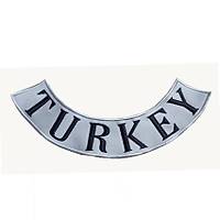 TURKEY Mont ve Yelek Yaz�s� Nak�� ��leme S�rt ��in 12x 22 cm