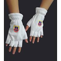 Eldiven Polar Kesik Parmakl� Beyaz Renk JANDARMA Armal�