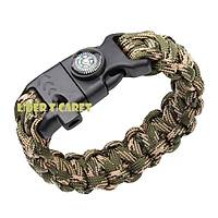 Paracord Bileklik Ye�il - Kahve Kamuflaj Model 2