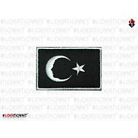 Bayrak Ata T�rk Bayra�� Siyah Renk Armas�/Pe� C�rtl�