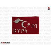 T�rk Bayra�� Armas� G�kt�rk�e T�rk Yaz�l� C�rtl� Kurtlu  Model 2