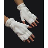 Eldiven Polar Kesik Parmakl� Beyaz Renk