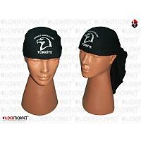 ''Hudut Kartallar� T�rkiye''  Yaz�l� Bandana Siyah Renk