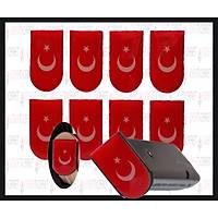 Sticker �arj�r Kapa�� T�rk Bayra�� Armas� Model 2 ( 4 Adet )
