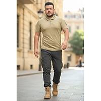 Taktik Tshirt Polo Yaka K�sa Kol Bej Renk