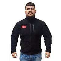 AskerVadisi Taktik 5 Cepli Polar Siyah Renk Bayrak Nak�� ��lemeli