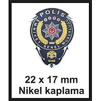 Polis Yaka Rozeti Nikel Kaplama Renkli Mine Kapl�