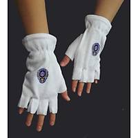 Eldiven Polar Kesik Parmakl� Beyaz Renk Polis Armal�
